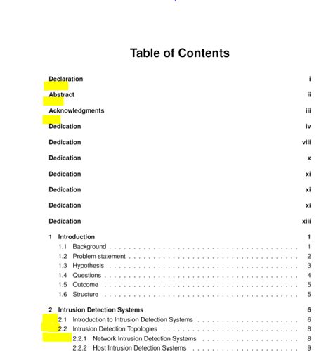 toc latex|Table of contents .